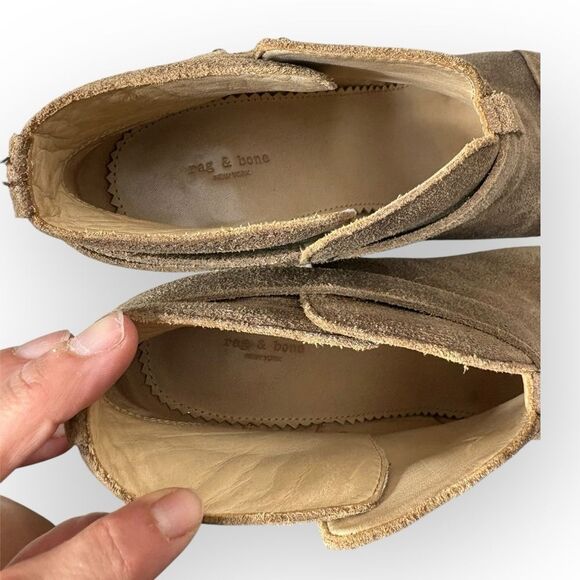 Rag & Bone Harrow Ankle Booties Heeled Boots Size 37.5 7.5 - Picture 5 of 8